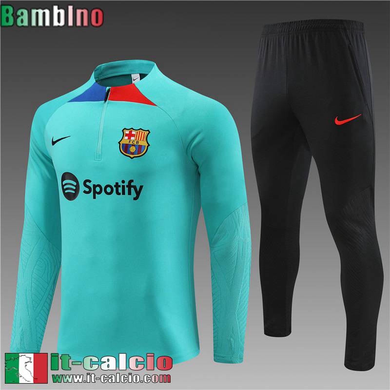 Barcellona Tute Calcio + PANTALONI azzurro Bambini 2023 2024 TK641