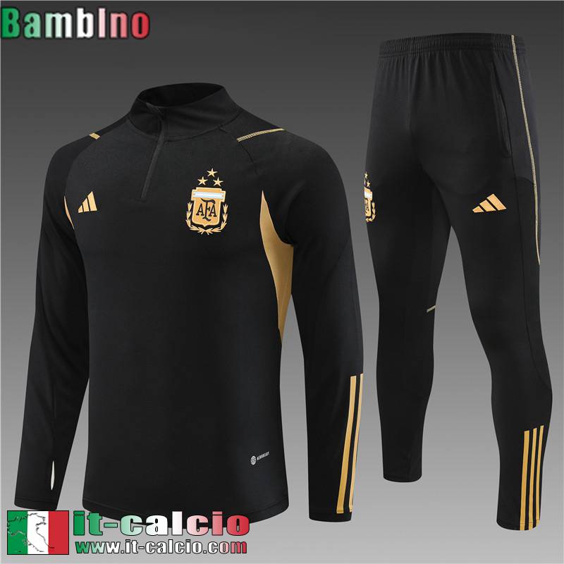 Argentina Tute Calcio + PANTALONI nero Bambini 2023 2024 TK649