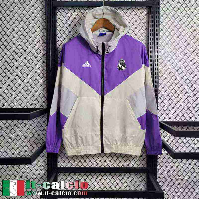 Real Madrid Giacca a vento bianco viola Uomo 2023 2024 WK516