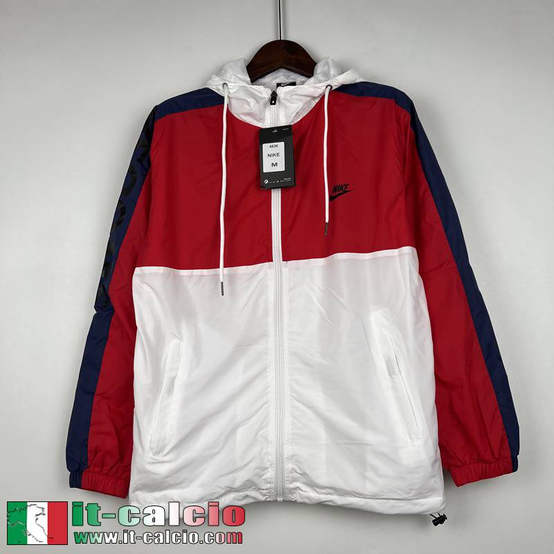 Sport Giacca a vento rosso bianco Uomo 2023 2024 WK449