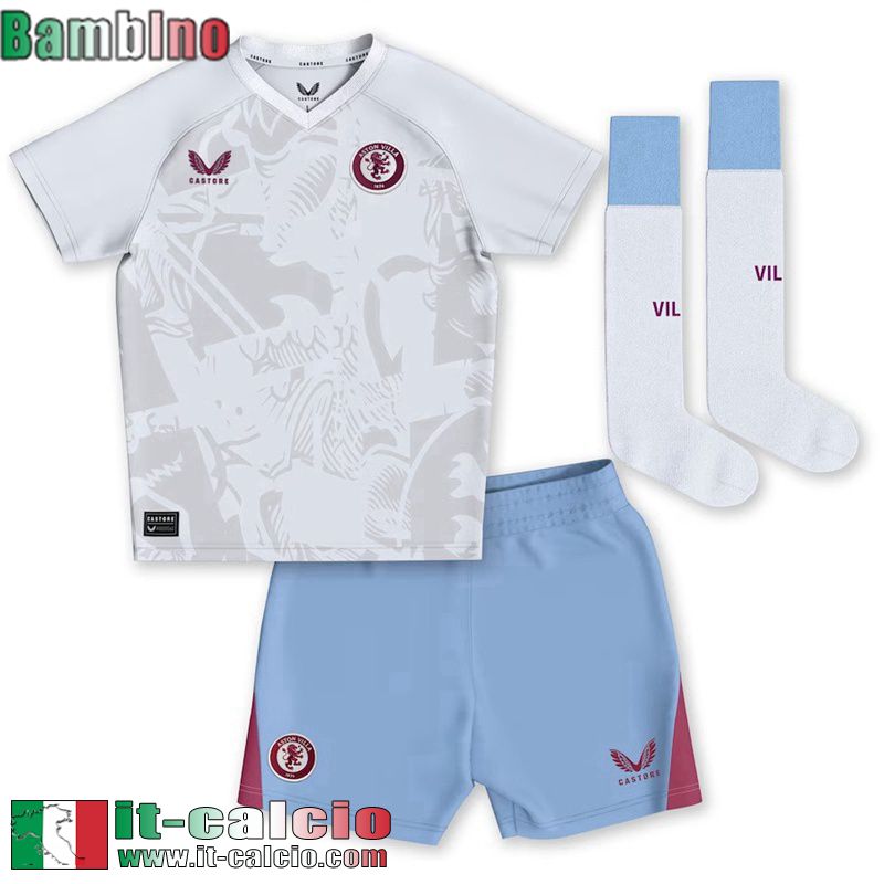 Aston Villa Maglia Calcio Seconda Bambini 2023 2024