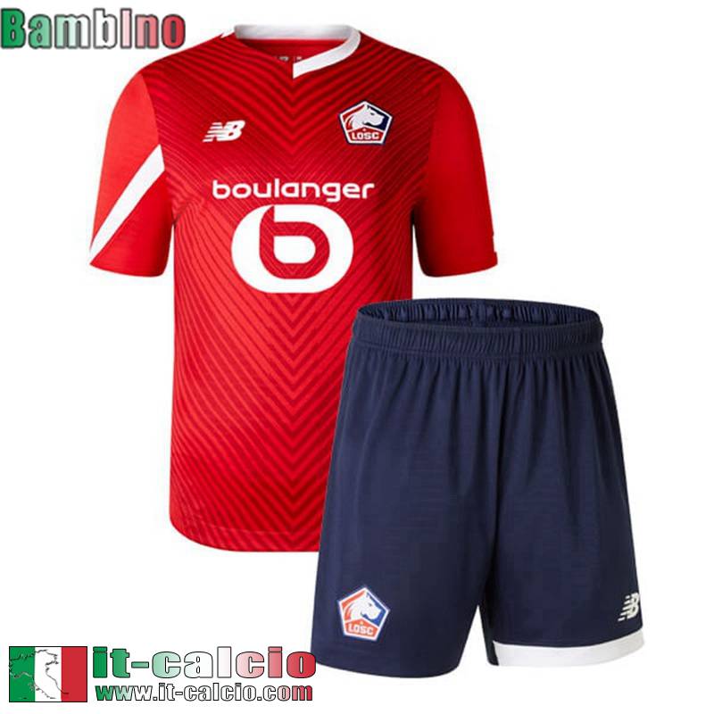 Lille OSC Maglia Calcio Prima Bambini 2023 2024