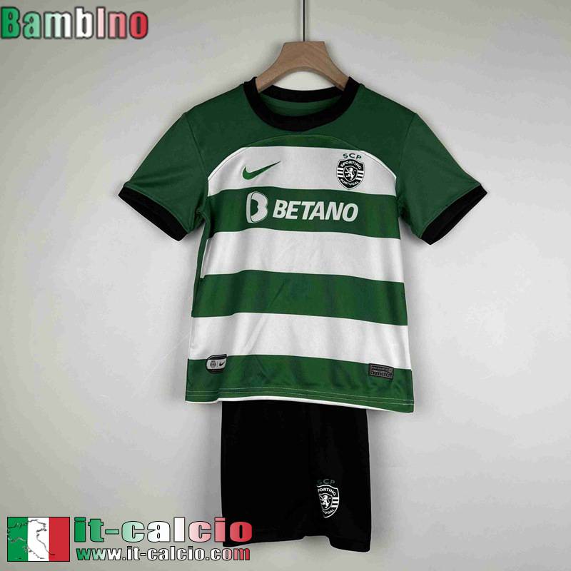 Sporting Lisbon Maglia Calcio Prima Bambini 2023 2024