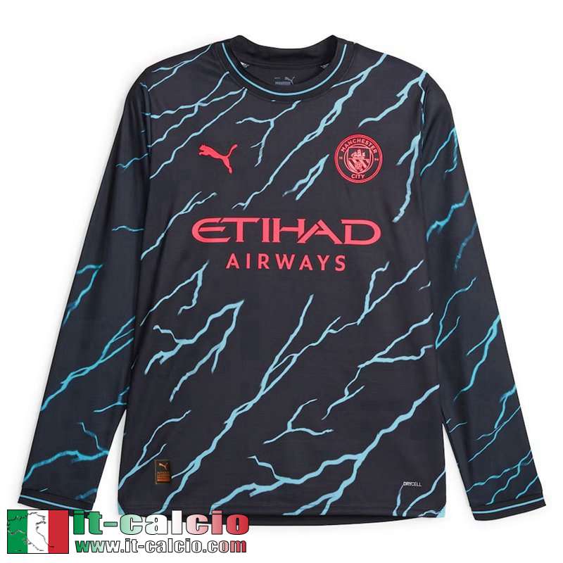 Manchester City Maglia Calcio Terza Uomo Manga Larga 2023 2024