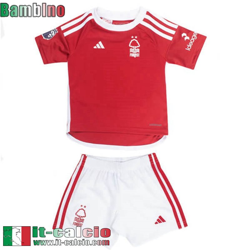 Nottingham Forest Maglia Calcio Prima Bambini 2023 2024