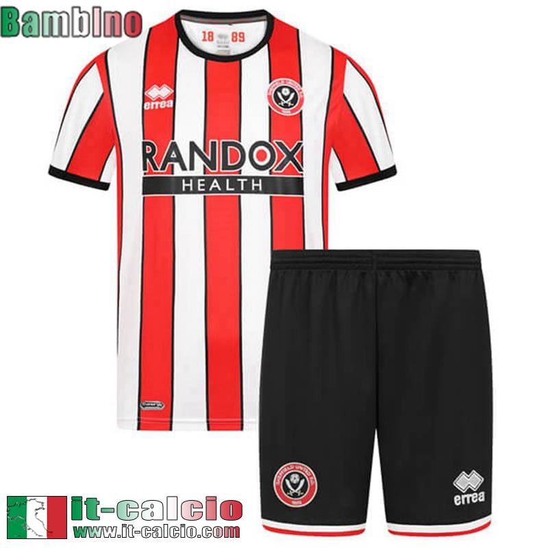 Sheffield United Maglia Calcio Prima Bambini 2023 2024