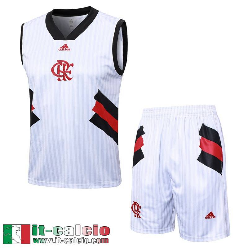 Flamengo Tute Calcio Senza maniche Bianco Uomo 2023 2024 TG941