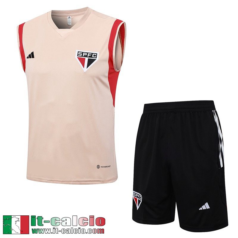 Sao Paulo Tute Calcio Senza maniche rosa Uomo 2023 2024 TG949