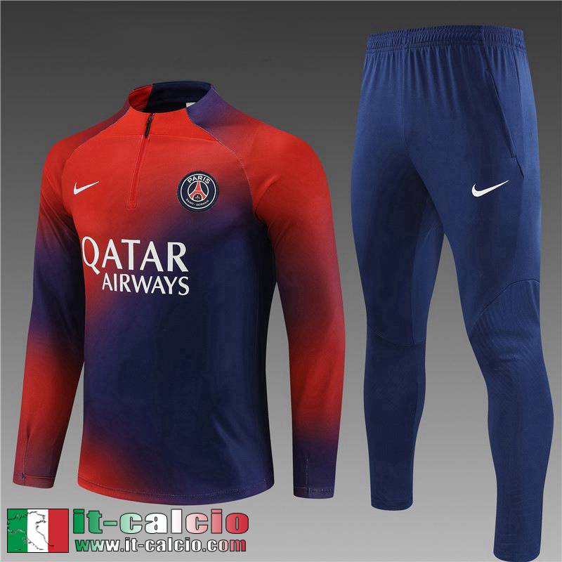 PSG Tute Calcio Rosso & blu Bambini 2023 2024 TK672