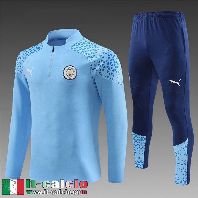 Manchester City Tute Calcio cielo blu Bambini 2023 2024 TK684