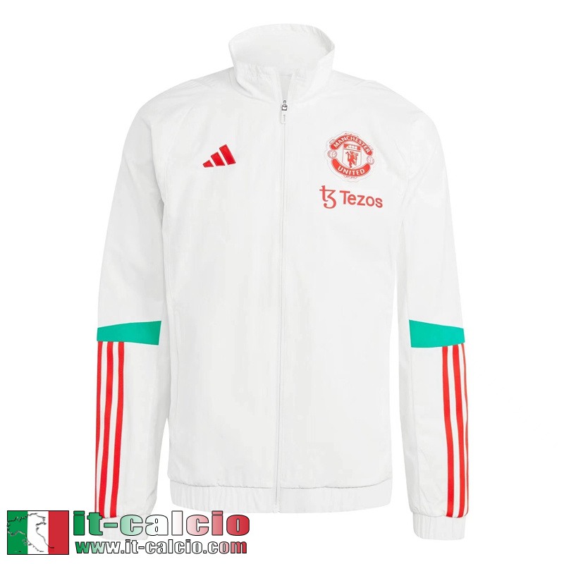 Manchester United Giacca A Vento Bianco Uomo 2023 2024 WK564