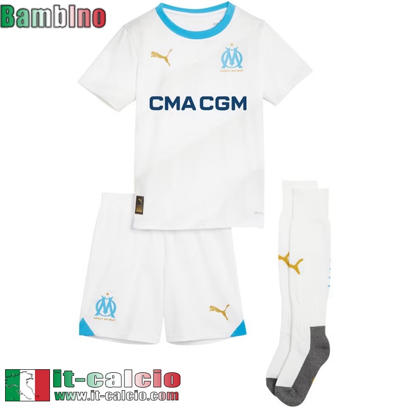 Marsiglia Maglia Calcio Prima Bambini 2023 2024