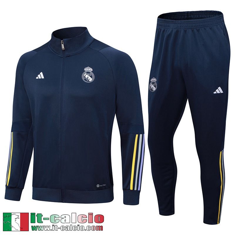 Real Madrid Full-Zip blu navy Uomo 23 24 B13