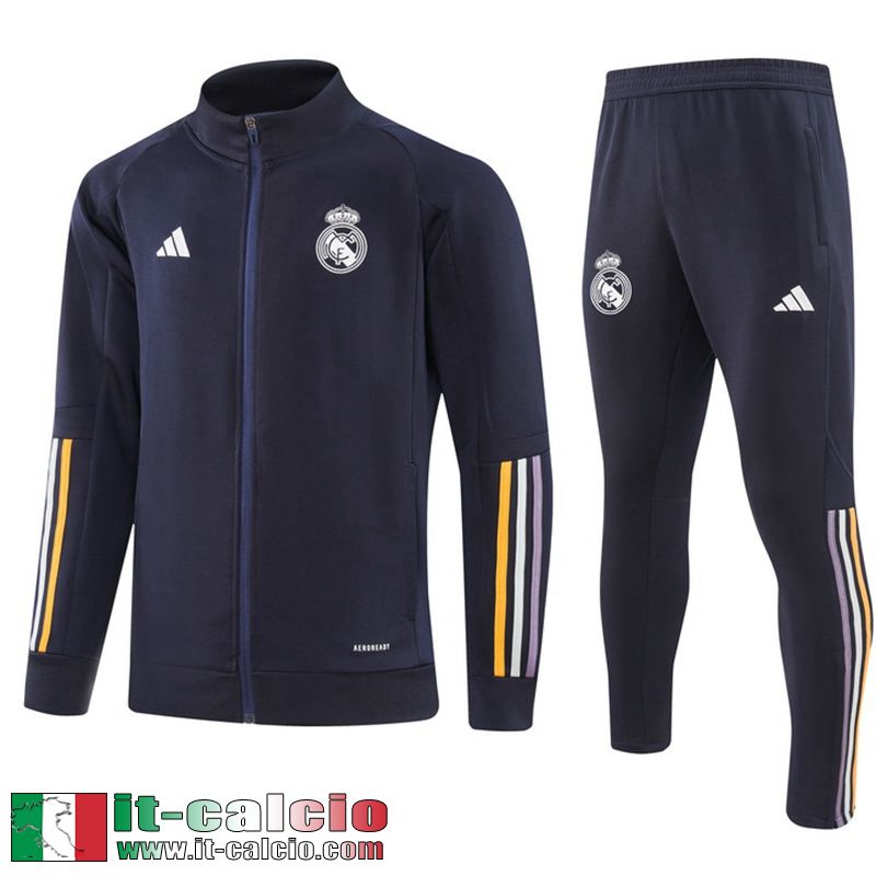 Real Madrid Full-Zip blu navy Uomo 23 24 B21