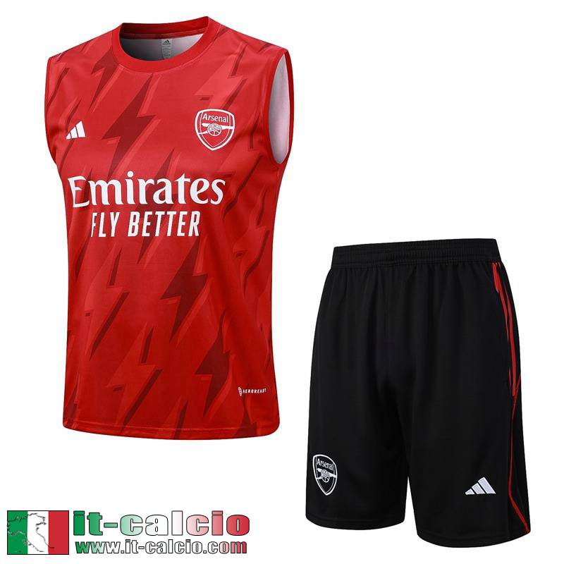 Arsenal Tute Calcio Senza maniche rosso Uomo 23 24 A55