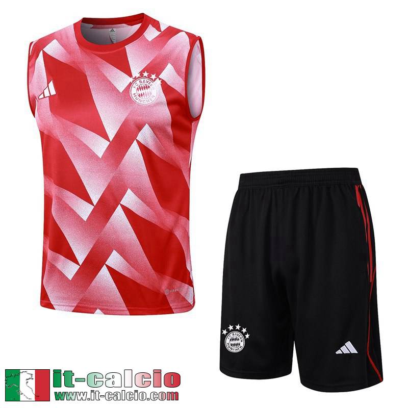 Bayern Monaco Tute Calcio Senza maniche rosso Uomo 23 24 A59