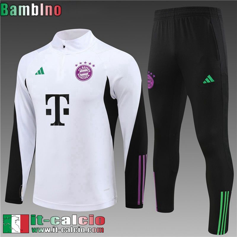 Bayern Monaco Tute Calcio + PANTALONI Bianco Bambini 23 24 C07