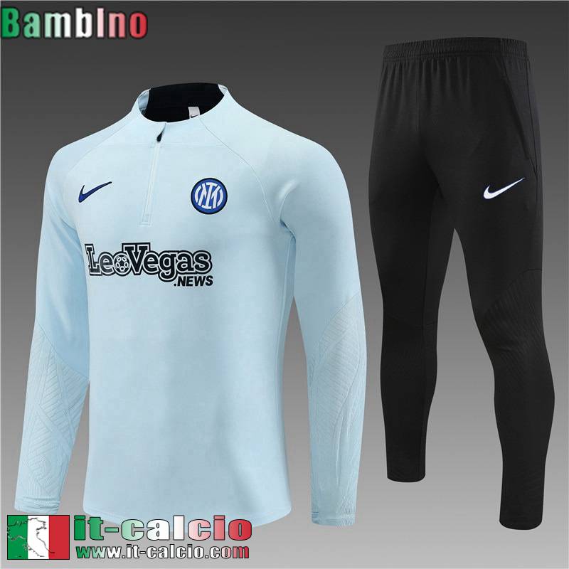 Inter Milan Tute Calcio + PANTALONI azzurro Bambini 23 24 C11