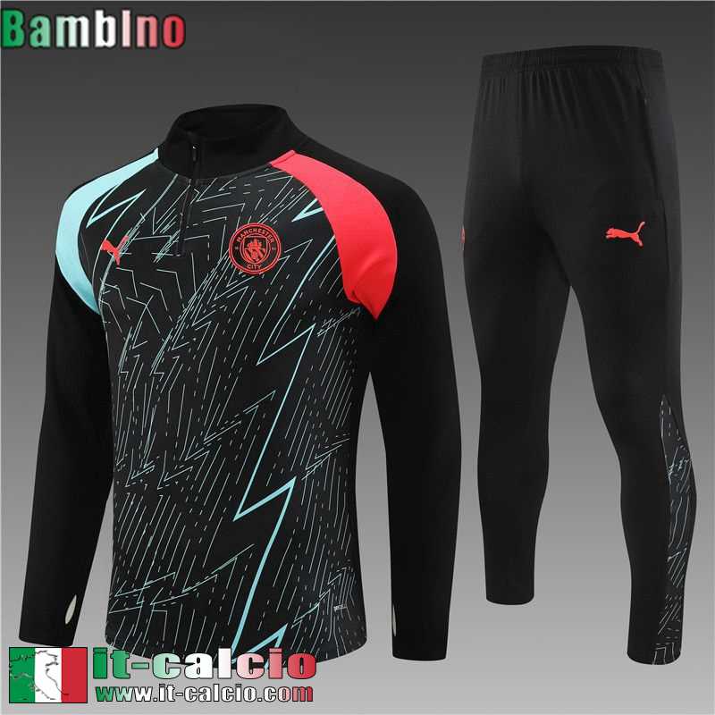 Manchester City Tute Calcio + PANTALONI nero Bambini 23 24 C14