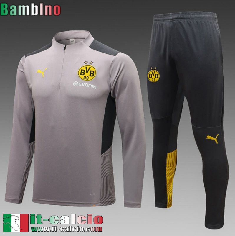 Dortmund Tute Calcio + PANTALONI grigio Bambini 23 24 C15