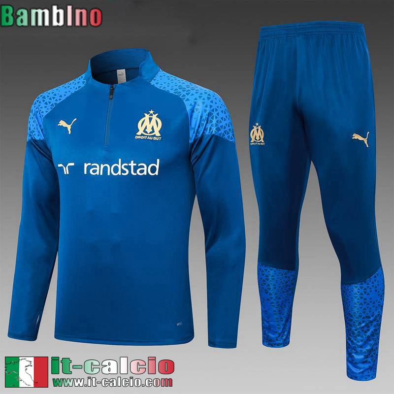 Marsiglia Tute Calcio + PANTALONI blu Bambini 23 24 C19