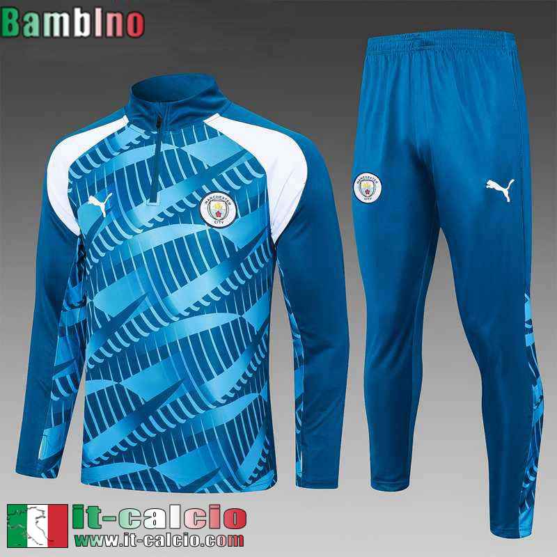 Manchester City Tute Calcio + PANTALONI blu Bambini 23 24 C24