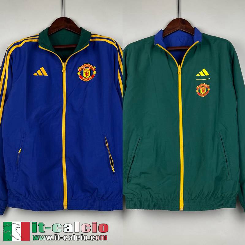 Manchester United Giacca a vento Reversible blu verde Uomo 23 24 D121