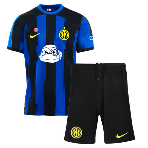 Ninja Inter Milan Maglia Calcio Prima Bambini 2023 2024